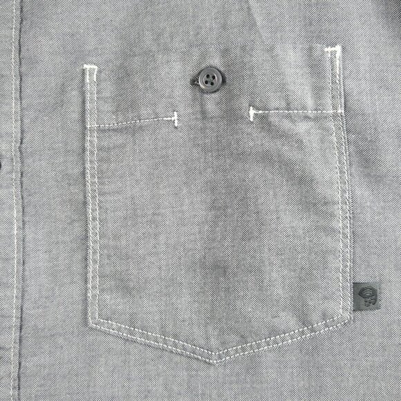 Mountain HardWear Button Up Pocket Shirt Short Sleeve Mens XL Gray Cotton Blend - Picture 6 of 12